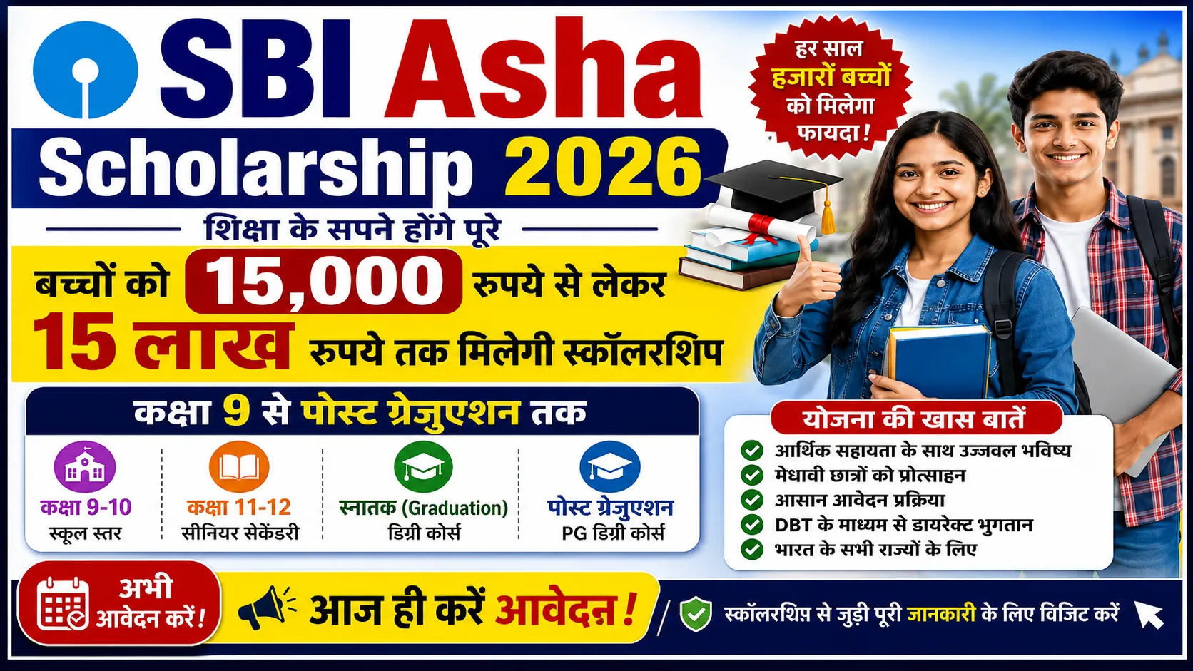 SBI Asha Scholarship 2026
